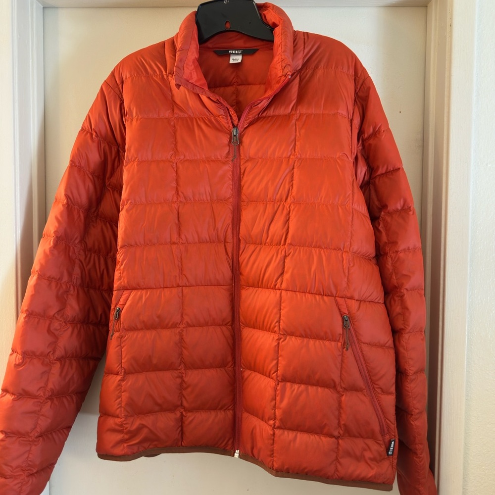 REI Down Orange Puffer Jacket